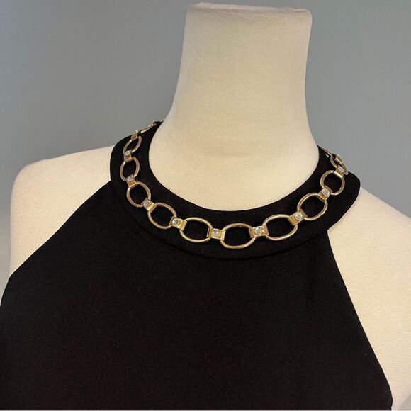 CDC Caren Desiree company vintage halter little black dress size 6 - Picture 3 of 13